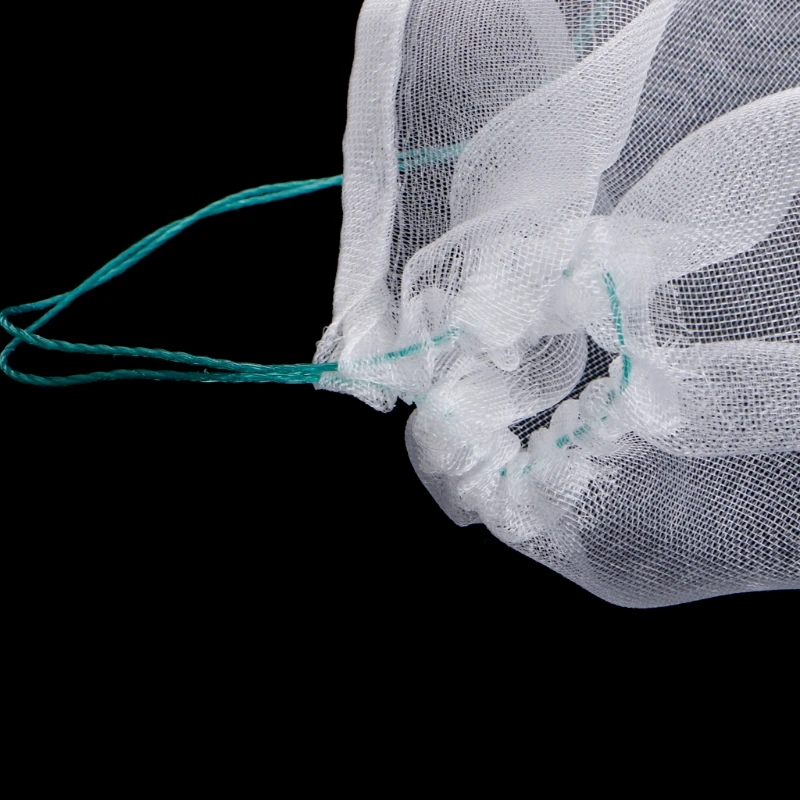 Белая нейлоновая Сетчатая Сумка-шнурок для аквариумного фильтра, сетчатые мешки, био-шарики, активированный уголь, аксессуары, система фильтров