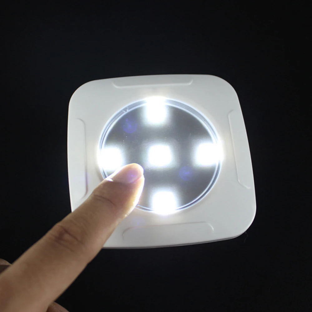 

5 LED Pat Light Remote Control Battery-poweredNight Lights Kitchen Under Cabinet Lighting for Closets Pantries Gece Lambas