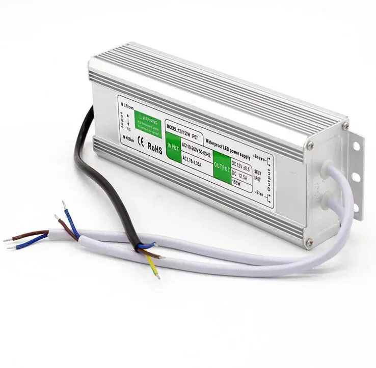12 v 12.5a 150 w interruptor impermeável 110 v/260 v da tira da fonte de alimentação do transformador do motorista para a câmera do cctv/diodo emissor de luz/monitor
