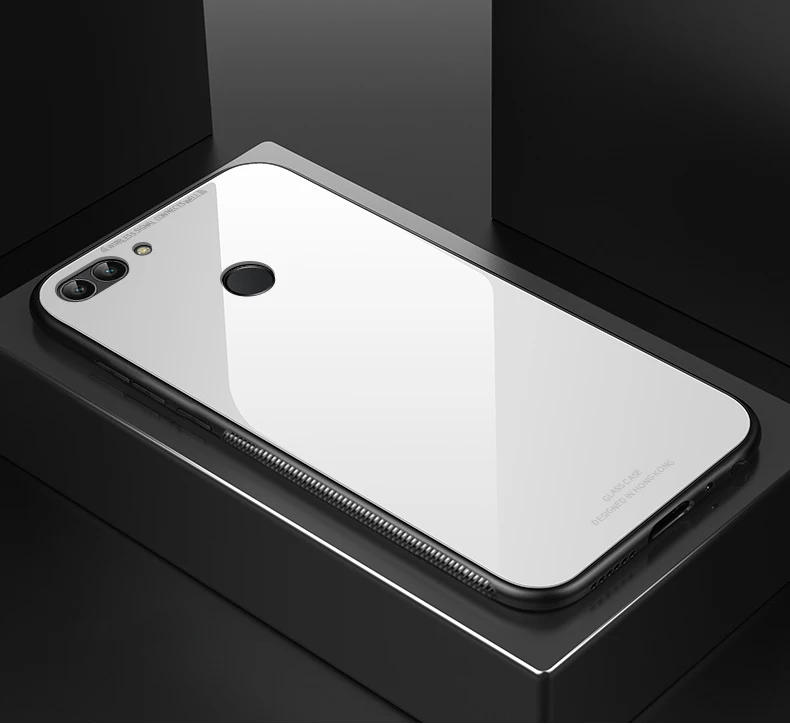 Чехол для Xiaomi Mi 8 Lite, роскошный глянцевый чехол из закаленного стекла с силиконовой рамкой, Жесткий Чехол для задней Xiaomi Mi 8 8X, ударопрочный корпус