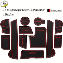 Interior del coche Accesorios de Automóviles de Goma Puerta Luminosa Almohadilla Antideslizante Estera Portavasos Cojín Para KIA Sportager Sportage R 2011-2015