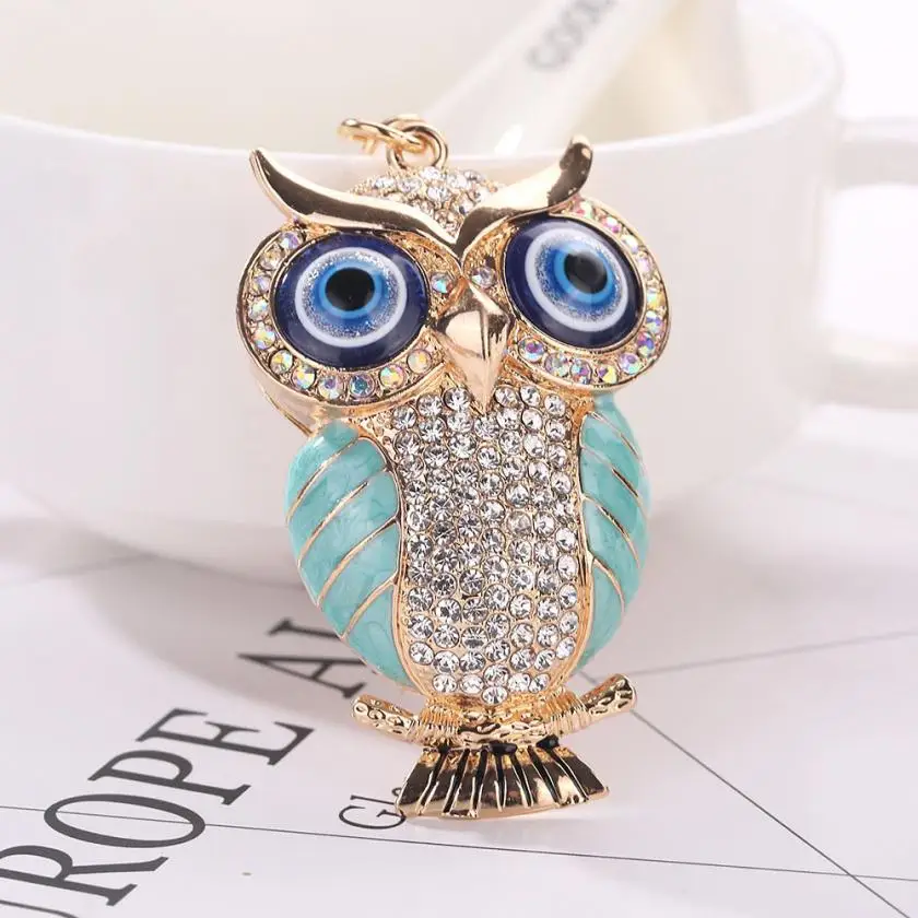 

Bling-world Owl Sparkling Charm Keychain Bag Handbag Key Ring Car Key Pendant je2