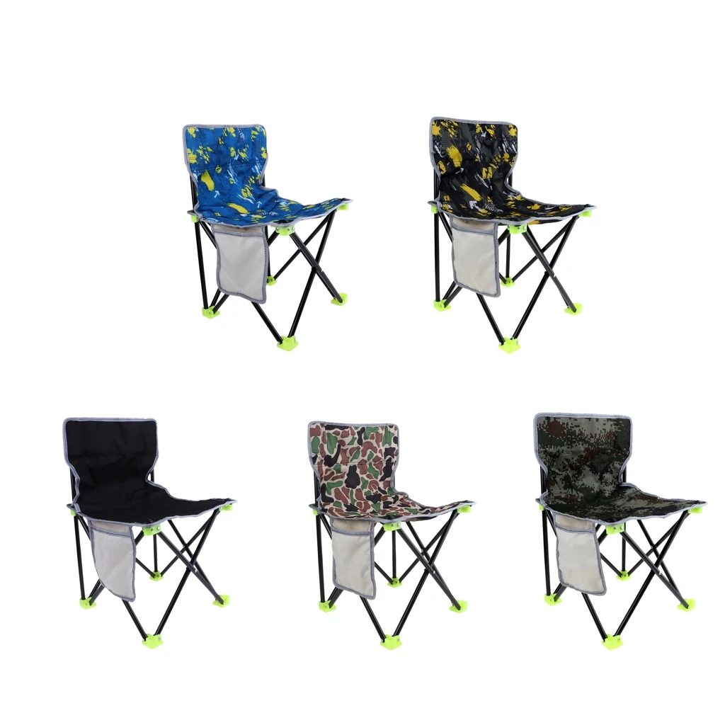 Fodable Camping Chair Outdoor Picnic Fishing Travel Portable Seat with Steel Frame Oxford for Garden Party Backyard Beach