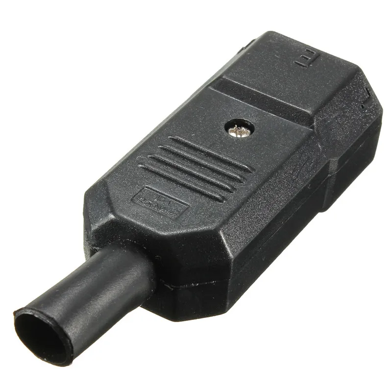 Новое поступление 250 В/10 А черная 3 контактная штепсельная вилка IEC 320 C C14 розетка