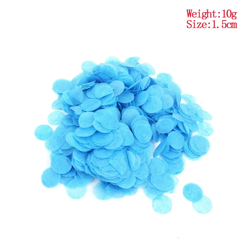 KAMMIZAD красочные конфетти из папиросной бумаги воздушные шары круглые Блестки хлопья художественные блестящие украшения стола вечерние воздушные шары - Цвет: 1.5cm sky blue ZX