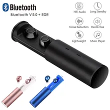 Мини настоящие беспроводные наушники TWS Bluetooth 5,0 стерео наушники HIFI наушники-вкладыши для мобильных телефонов с поддержкой Bluetooth