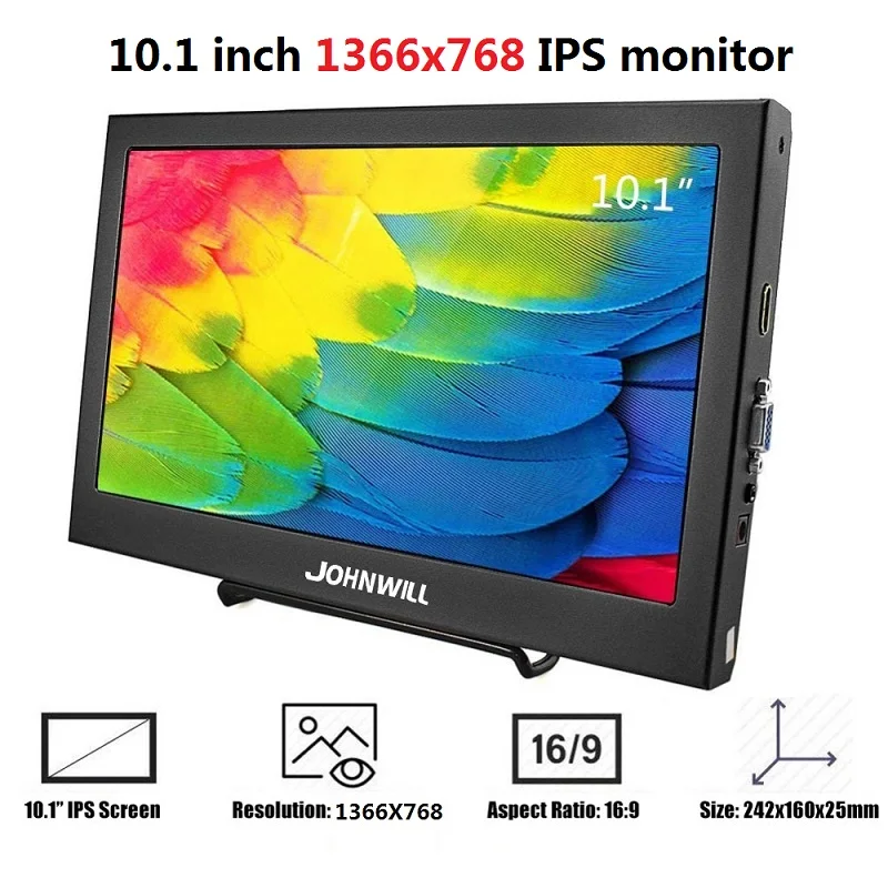 11,6 дюймов 1920X1080 ips lcd Портативный дисплей для PS3/PS4/XBOx360 с интерфейсом VGA/HDMI 10,1 дюймов компьютерный игровой монитор ПК - Цвет: 10.1 1366x768