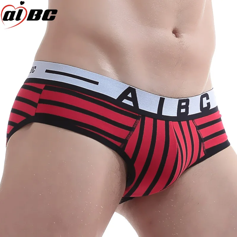 AIBC 3 Pcs/ Lot Underwear High quality Mens Cotton Striped Briefs