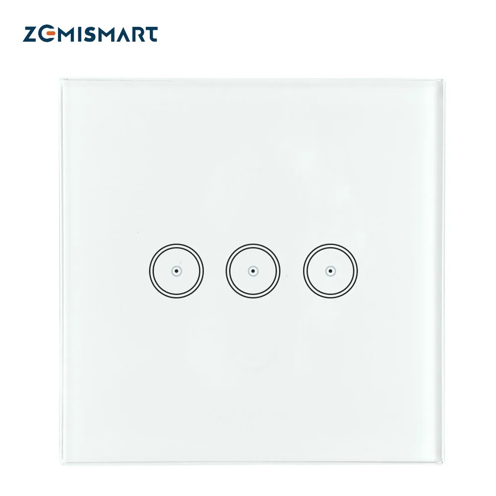 

Zemismart UK 86mm Single Fire Light Switch 3 gangs Switches Tuya Zigbee Hub Control