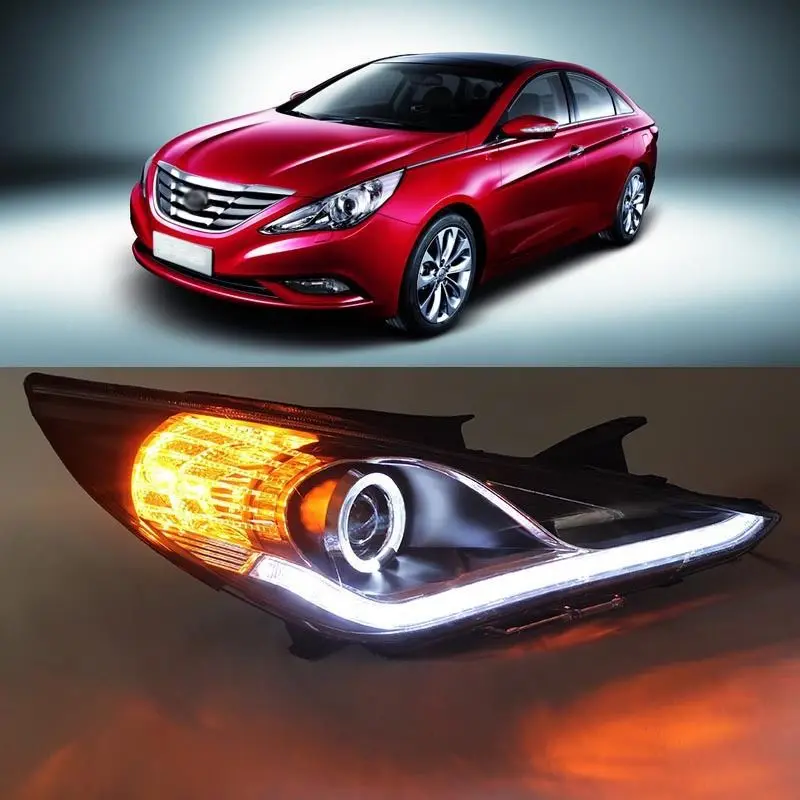 Ownsun класса спесь водостока СИД DRL Ангел глаз фары для Хундай Соната 2012 Ownsun класса спесь водостока СИД DRL Ангел глаз фары для Хундай Соната 2012