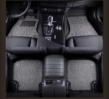 Automoción tapetes alfombras de cuero set almohadilla del pie para Cadillac DeVille Escalade SLS SRX CTS CT6 ATS-L/XTS interior accesorios caliente