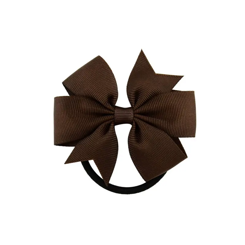 Sale Solid Ribbon Bows Hair rope Girls Bow Elastic kids Children Hair Tie Hair Band princess Hair Accessories