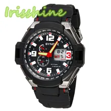 Irissshine #0106 homem relógios 5 cores Multi Função Dupla À Prova D’ Água Digital De Quartzo LEVOU Relógio Militar Esportes