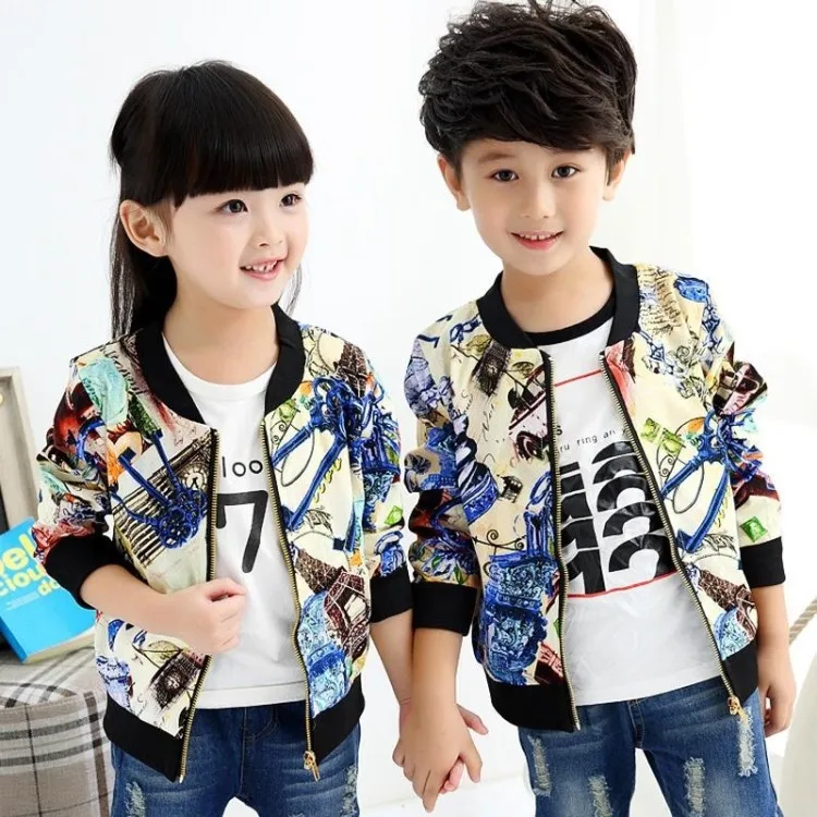 

Children's Jacket 2018 New Spring and Autumn Models Boy and Girls Baseball Clothing Jacket Baby Cardigan 2-8 Ages