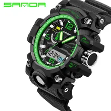 2016 Nouveau SANDA Montre Hommes G de Style Étanche Sport Montres S-Choc Hommes Analogique Quartz Numérique Montres