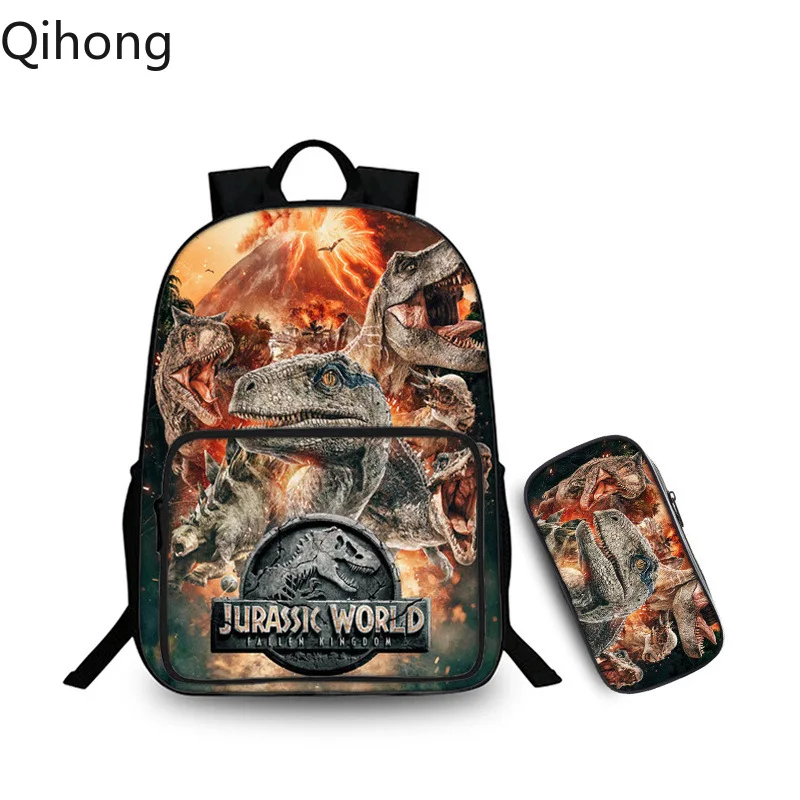 

Children's Jurassic World mochila Backpack Jurassic park School shoulder bag travelling laptop bagpack kid's gift Qihong