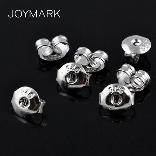 

100 pairs/lot 6.2*5mm 925 Pure Sterling Silver Stud Earring Backs Stoppers Ear Nuts Jewelry Findings Components SEA-EB003