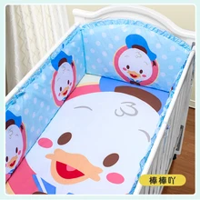 Акция! 5 шт. для маленьких девочек кроватки Постельное белье, аксессуары для малышей, включают(4 бамперы+ лист