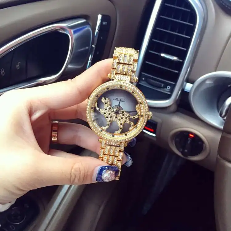 Дропшиппинг Горячая Марка Domineering розовое золото вращающийся серый Циферблат Женские кварцевые часы Леопард мода личности женские часы