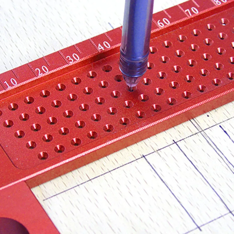 

Woodworking Scriber T-Type Ruler 160mm Hole Positioning Scribing Gauge Crossed Feet Metric Measuring MDJ998
