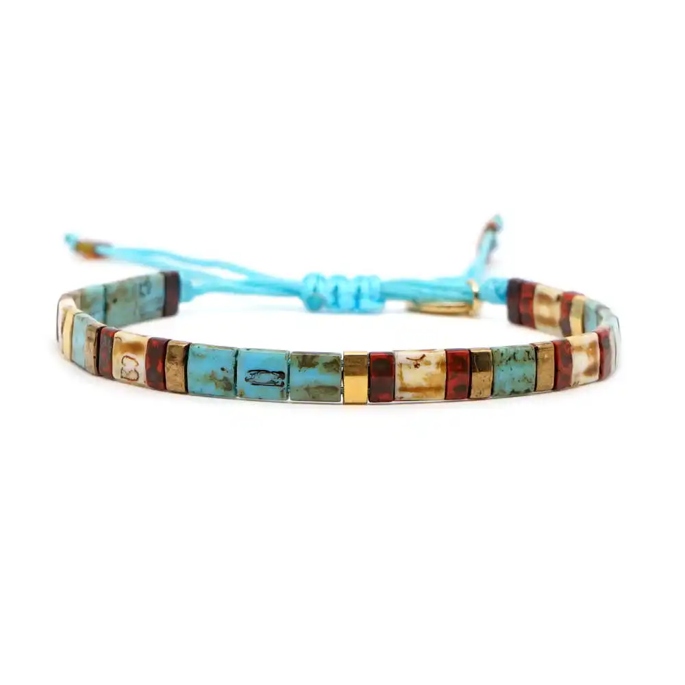 Go2boho Miyuki Tila браслет с бусинами, браслеты для женщин, Летний пляж, Boho Pulseras Mujer, ювелирные изделия, красочные, Insta Janpan Miyuki joyeria - Окраска металла: MI-B190125K Pulseras