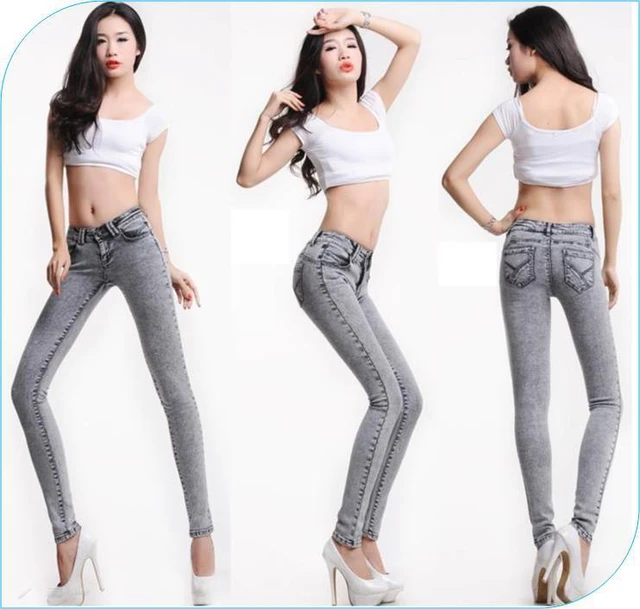 2015 Spring Summer New Korean Style Women Clothing Girl Casual Slim Fit  Denim Long Pencil Pants