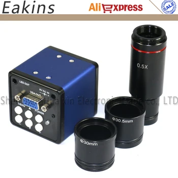 

2.0MP VGA Digital Electronic Video Microscope Camera + CCD 0.5X Stereo Microscope Eyepiece C-mount Lens For Binocular Trinocular