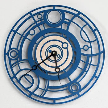 

Doctor Gallifreyan Wall Clock Modern Design 3D Decorative Creative Wooden Hanging Clocks Wall Watch Home Decor Silent 12"