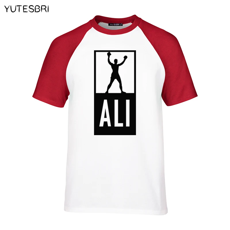 

Famous boxer Muhammad Ali Silhouette MMA Fighting print T-shirt men clothes short sleeves drop shipping top tees US size