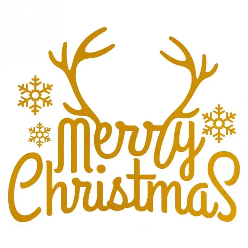 merry christmas reindeer style greeting car body decal pvc sticker