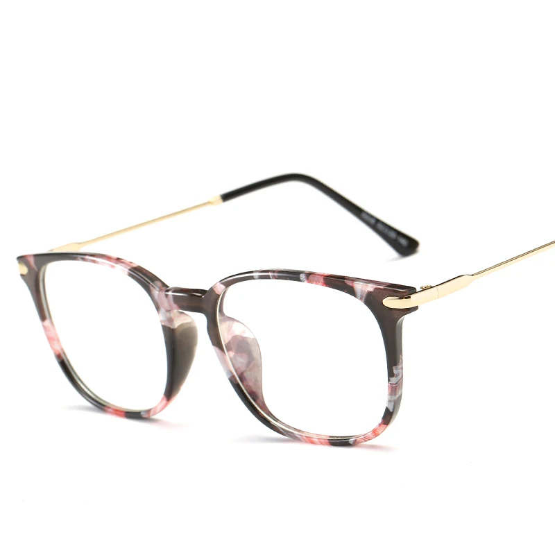 Бренд TR90 Анти-голубой солнцезащитные очки негабаритных оптические очки для близорукости титановая Оправа черная оправа для компьютерных очков для Для женщин Для мужчин - Цвет оправы: Floral