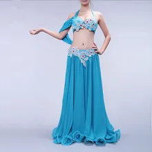 Bellydance oriental Belly Indian gypsy eastern dance dancing costume costumes clothes bra belt robe ring skirt dress set 166