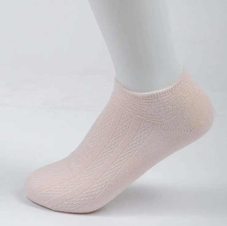 Высококачественная Брендовая обувь; Для женщин хлопковые носки женские короткие носки женские носки до щиколотки 6 пар/лот s261 - Цвет: Light pink