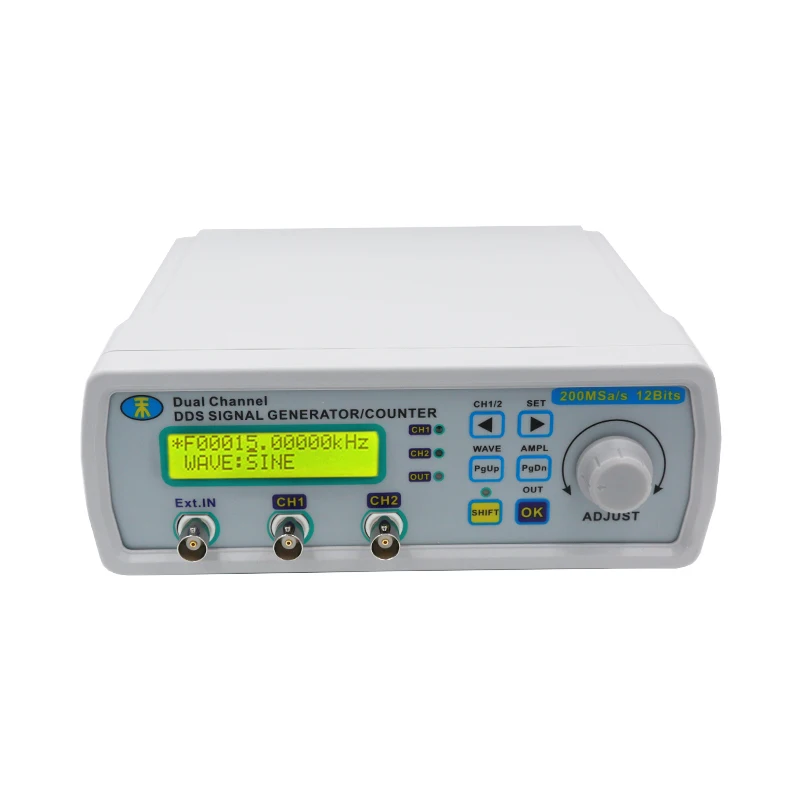 

DDS NC dual channel arbitrary waveform signal generator TTL output 25MHz frequency meter signal source MHS-5200A 50% off