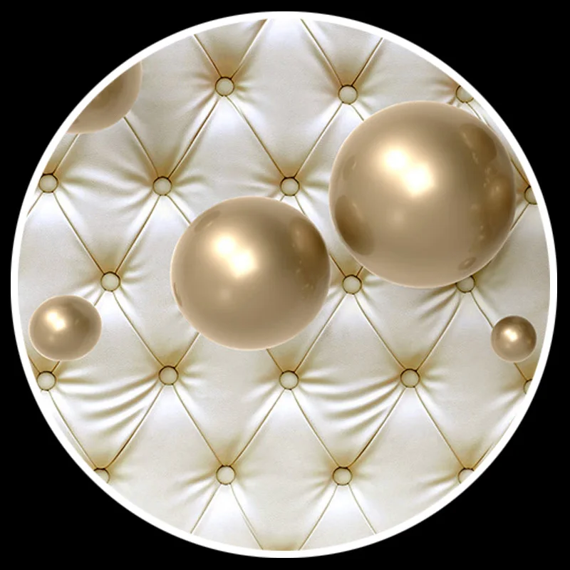 Пользовательские Настенные обои Европейский Стиль 3D стереоскопический золотой шар мягкий пакет имитация кожи фото обои Гостиная