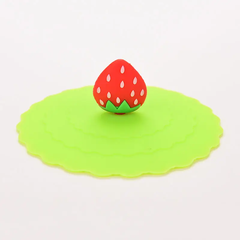 

Lovely Anti-dust Leakproof Silicone Fruit Cup Home Use Cover Coffee Lid Cap Airtight Sealed Covers 1Pcs Silicone Cup Cover