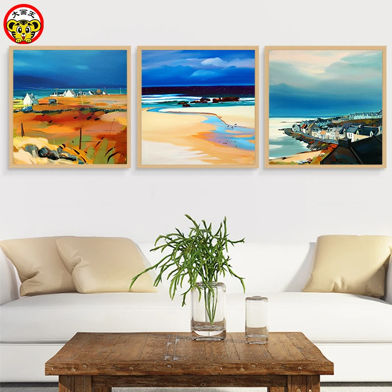 Kaufen Malerei durch zahlen kunst farbe durch zahl abstrakte sky Sunset Dekorative gemälde manuelle Digitale Malerei Färbung diy ziehen pictu