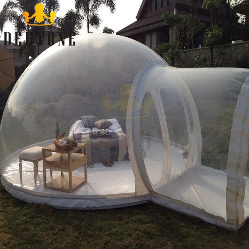 Outdoor Clear Roof Inflatable Transparent Camping Tent / Inflatable