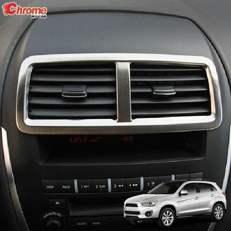

For Mitsubishi ASX Outlander Sport RVR 2011 2012 2013 2014 2015 Chrome Center Air Conditioner Vent Outlet Cover Trim Decoration