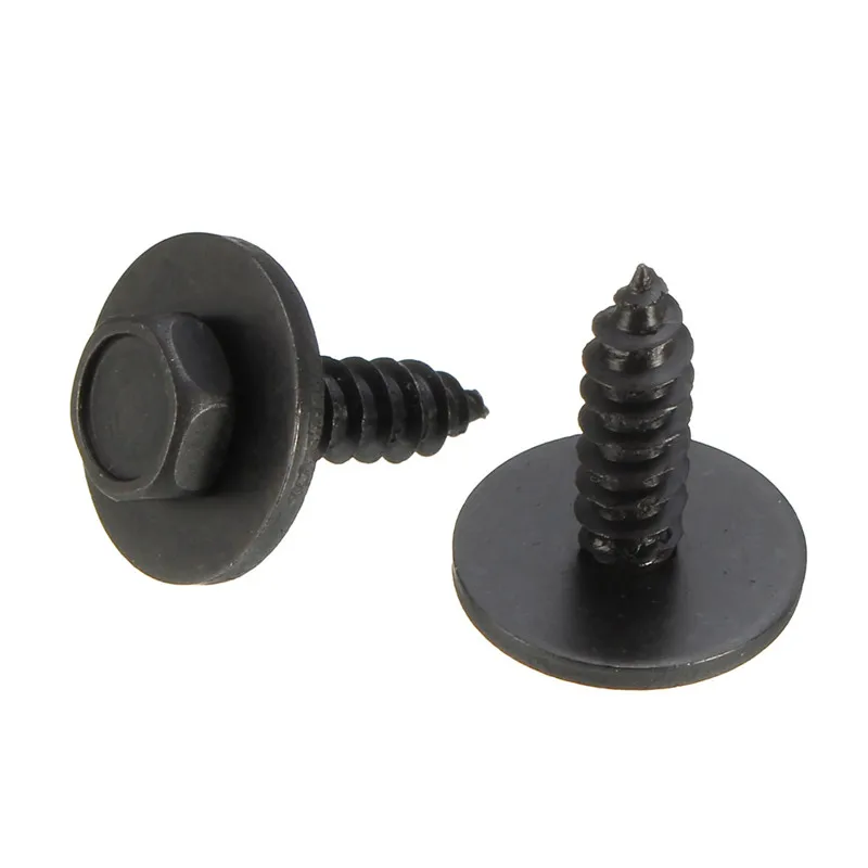 100 PCs 8mm Self Tapping Tapper Screw And Washer For BMWmodels 4.8 x 19 mm Black Self Tapping Tapper Screws