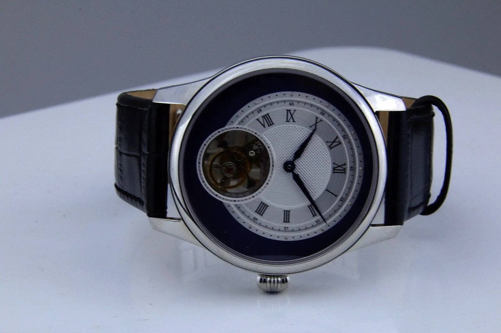 

Tourbillon Wristwatch Movement Custom Your Own Brand Name 3d metal Dial Mens