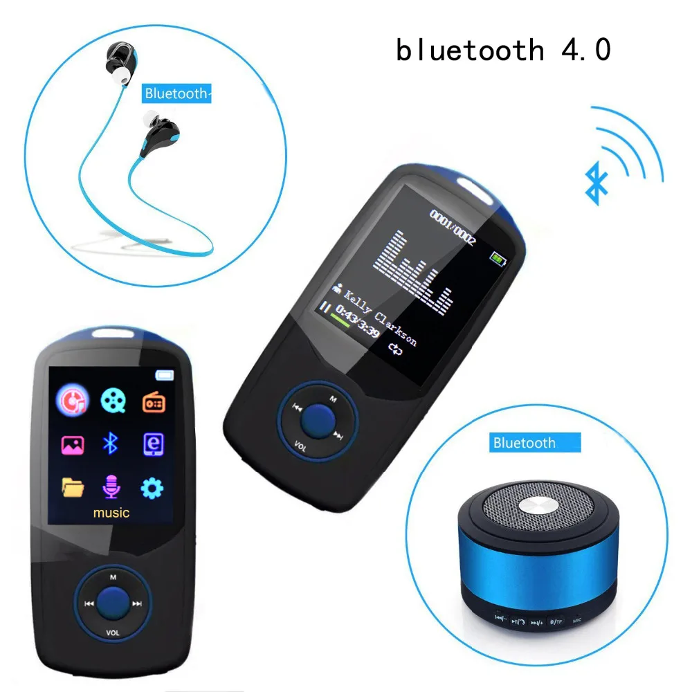 Upgrade RUIZU X06 mp3 player bluetooth 4.0 8GB sport Running Digital