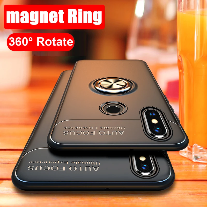 Матовый Мягкий силиконовый чехол-держатель для Xiaomi 8 8SE Mi8 Redmi Note 7 Pro 6 6A S2 Y2 Pocophone F1