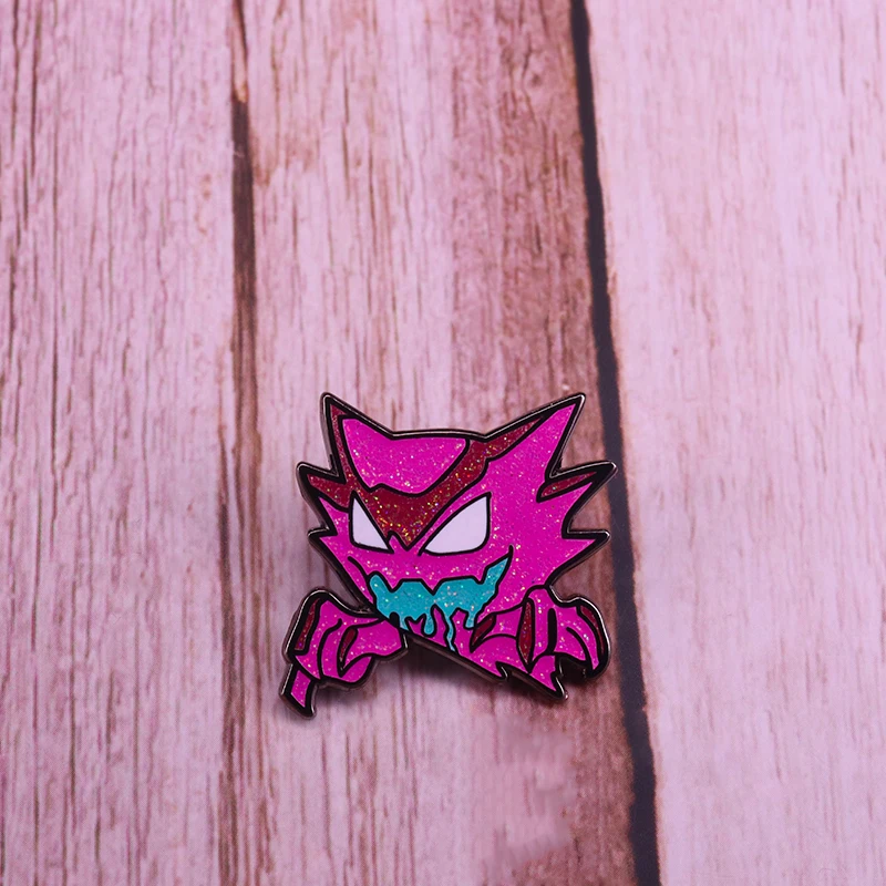 Haunter Нагрудный значок с покемоном блеск призрак брошь игра мальчик подарок Поп аксессуар