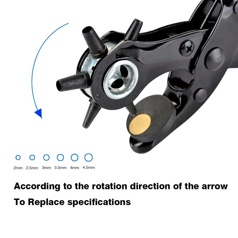 Дырокол ремень отверстие швейная машина сверхмощные кусачки для кожи ушко сумка удар вращается кожаный сеттер Инструмент ремешок для часов бытовой ремень