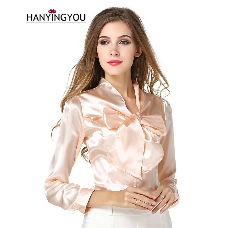 Popular Puff Sleeve Big Bow Womens Shirts Blouse-Buy Cheap