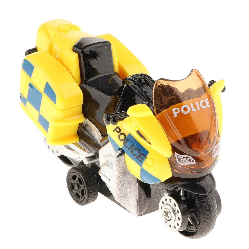 Diecast Motorcycle Model (1/43 Scale) Mini Pull Back Toy Educational Toys Gifts for Kids Boys, Random Color