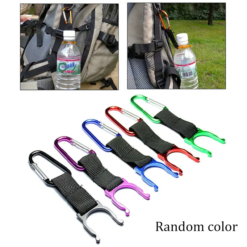 

Newly Camping Carabiner Water Bottle Buckle Hook Holder Clip For Camping Hiking Survival Traveling Tools BFE88