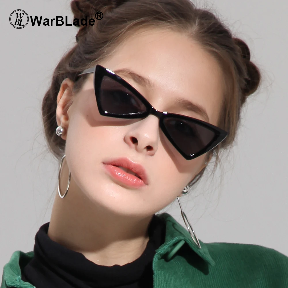 Vintage Women Sunglasses Triangle Black Ladies Sunglass Retro Red Color