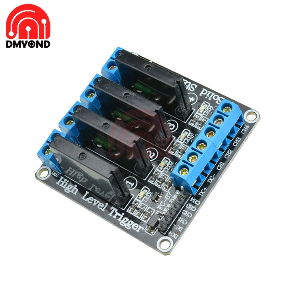 OMRON DC 5V 4CH 2A 4 канальный твердотельный релейный модуль с высоким и низким уровнем